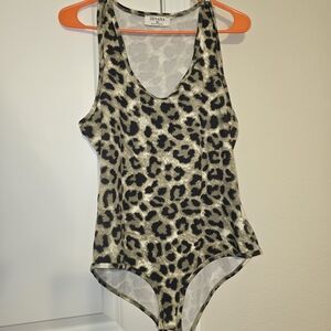 Zenana Outfitters Leopard Print Bodysuit